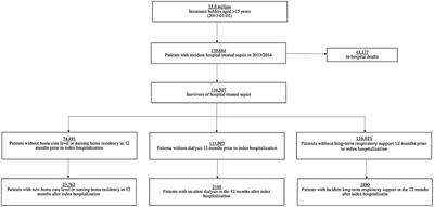 Occurrence and Risk Factors for New Dependency on Chronic Care, Respiratory Support, Dialysis and Mortality in the First Year After Sepsis